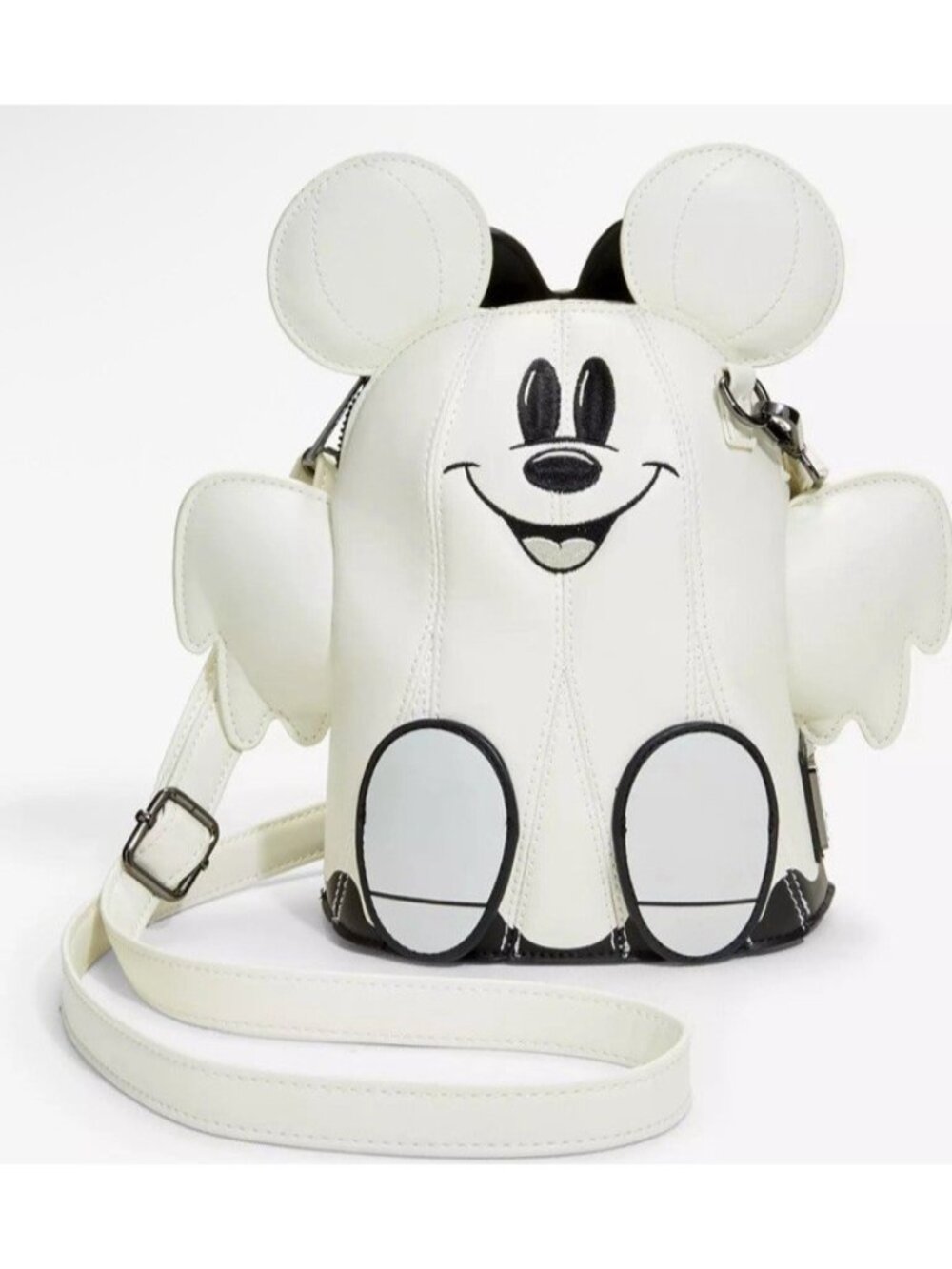 Loungefly Disney Mickey Mouse & Minnie Ghost Glow In The Dark Crossbody Bag NWT